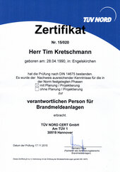 Tim Kretschmann, verantwortliche Person für Brandmeldeanlagen