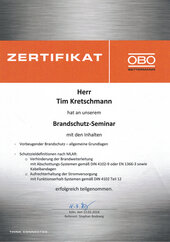 Tim Kretschmann, Brandschutz-Seminar